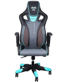 E-Blue EEC313BLAA-IA Gaming Chair – გეიმინგ სავარძელი, ლურჯი/ნაცრისფერი, 150 კგ-მდე დატვირთვა, 80°–135° საზურგის რეგულირება