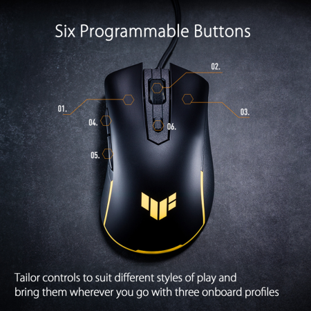 Asus TUF Gaming M3 Gen II – გეიმინგ მაუსი (შავი)