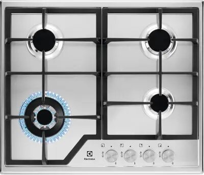 Electrolux EGS6436SX / 4Gas / 60cm / Stainless Steel - მსხვილი საყოფაცხოვრებო ტექნიკა, ჩასაშენებელი ტექნიკა
