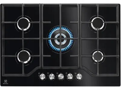 Electrolux KGG75362K / 5Gas / 75cm / Black Glass - მსხვილი საყოფაცხოვრებო ტექნიკა, ჩასაშენებელი ტექნიკა