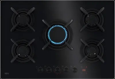 AEG HKB75453NB / 5Gas / 75cm / Black Glass - მსხვილი საყოფაცხოვრებო ტექნიკა, ჩასაშენებელი ტექნიკა