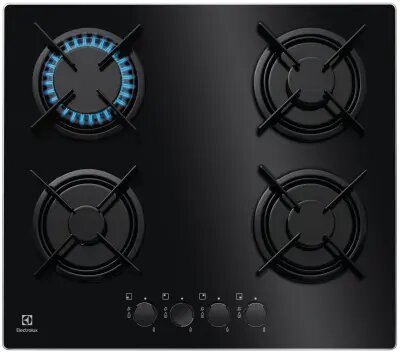 Electrolux EGT6242NVK / 4Gas / 60cm / Black Glass - მსხვილი საყოფაცხოვრებო ტექნიკა, ჩასაშენებელი ტექნიკა