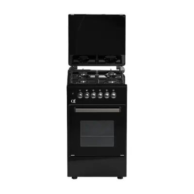 Oz OE 5040 BL TOP FFD / OSE50X50B4 Coocker, 4Gas, Oven-Electric, 50x50x85, Black, Top metal - გაზქურა, მსხვილი საყოფაცხოვრებო ტექნიკა